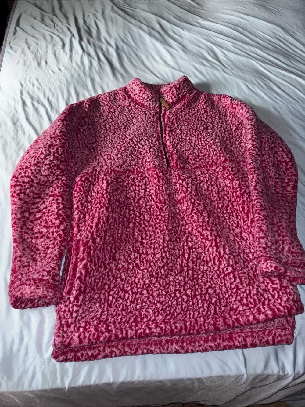 Women’s Pink Sherpa Pullover Sweater